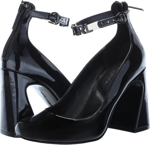 Karl Lagerfeld Paris Women's Pavla Ankle Strap Heel Pump, Classic Red, 5 in Kuwait