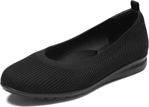 ZURIN Womens Knit Ballet Flats with Arch Support Comfortable Ballet Dressy Flats,Round Toe Slip On Flats Dress Shoes for Dressy Work Casual in Saudi Arabia