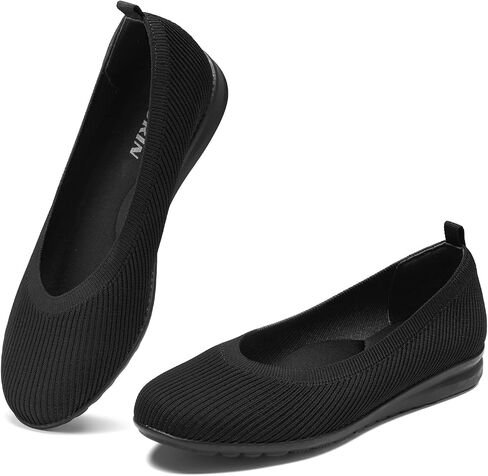 ZURIN Womens Knit Ballet Flats with Arch Support Comfortable Ballet Dressy Flats,Round Toe Slip On Flats Dress Shoes for Dressy Work Casual in Saudi Arabia