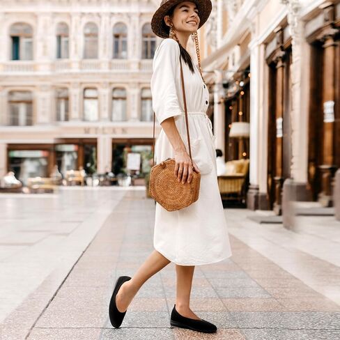 ZURIN Womens Knit Ballet Flats with Arch Support Comfortable Ballet Dressy Flats,Round Toe Slip On Flats Dress Shoes for Dressy Work Casual in Saudi Arabia