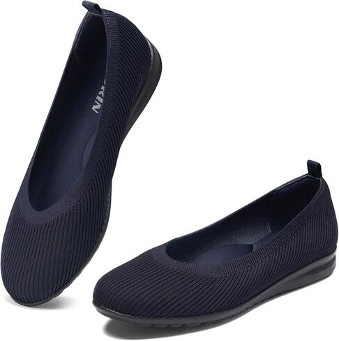 ZURIN Womens Knit Ballet Flats with Arch Support Comfortable Ballet Dressy Flats,Round Toe Slip On Flats Dress Shoes for Dressy Work Casual in Saudi Arabia
