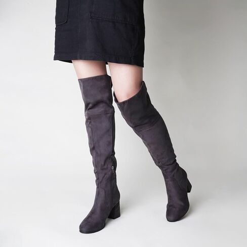J. Adams Brandy Over The Knee Boot - Trendy Low Block Heel Suede Thigh High in Saudi Arabia