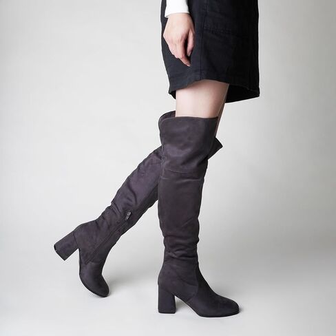 J. Adams Brandy Over The Knee Boot - Trendy Low Block Heel Suede Thigh High in Saudi Arabia