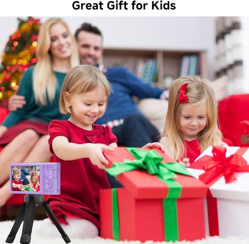 Digital Camera, FHD 4K 44MP Digital Camera, 16X Digital Zoom, Digital Point and Shoot Camera with 3-LED Fill Lights, 64GB SD Card, Compact Camera for Kids Teen Boys Girls, Cream in Kuwait