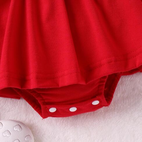 Infant Baby Girl Romper Dress Valentines St patricks Easter Outfit Cute Ruffle Long Sleeve Bodysuit Jumpsuits in Kuwait