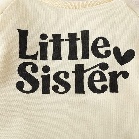 FIOMVA Baby Girl Sister Matching Crewneck Sweatshirt Big/Little Sister Long Sleeve Shirt Pullover Top Fall Winter Clothes in Kuwait