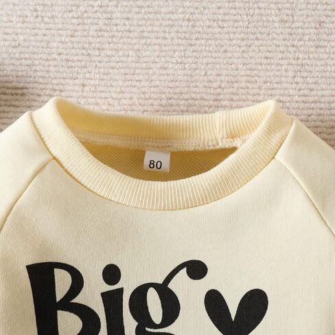 FIOMVA Baby Girl Sister Matching Crewneck Sweatshirt Big/Little Sister Long Sleeve Shirt Pullover Top Fall Winter Clothes in Kuwait