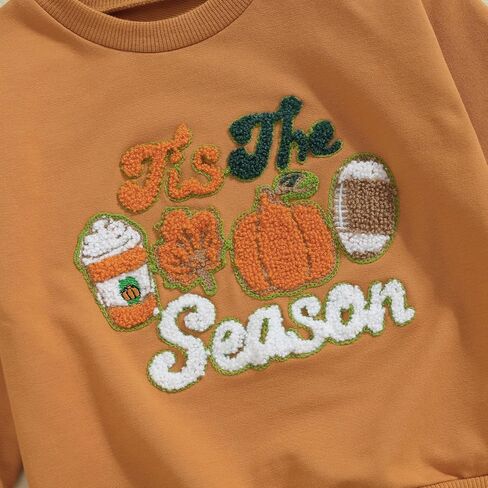 Toddler Boy Girl Halloween Outfit Long Sleeve Crewneck Sweatshirt Sweater Shirt Embroidery Letter Baby Pullovers in Saudi Arabia
