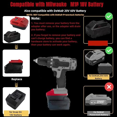 لمحول بطارية Milwaukee (تحويل إلى M18 إلى SNAP في 18V) in Kuwait