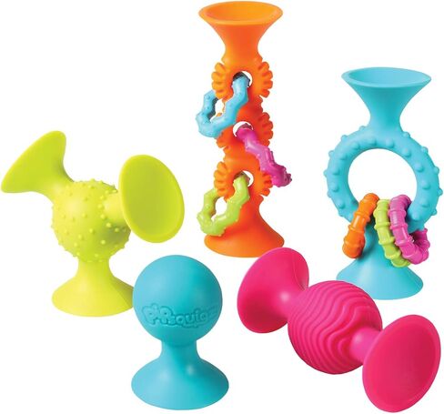 مجموعة Combo Toys pipsquigz الدهون -حلقات Pipsquigz ، 3 قشور من Squigz ، حافظة التخزين السحاب -ألعاب السيليكون الخالية من BPA للفتيات والفتيان in Kuwait