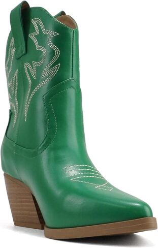 Soda “BLAZING" ~ Women Western Bootie Pointe Toe with Low Heel (Wide Fit Available) in Kuwait