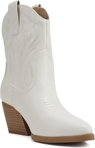 Soda “BLAZING" ~ Women Western Bootie Pointe Toe with Low Heel (Wide Fit Available) in Kuwait