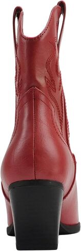 Soda “BLAZING" ~ Women Western Bootie Pointe Toe with Low Heel (Wide Fit Available) in Saudi Arabia