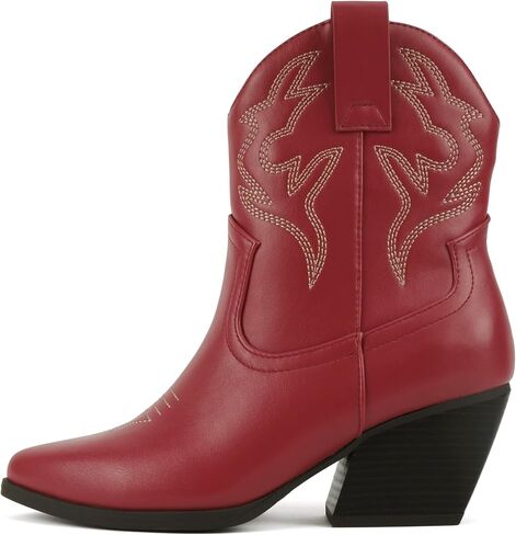 Soda “BLAZING" ~ Women Western Bootie Pointe Toe with Low Heel (Wide Fit Available) in Saudi Arabia