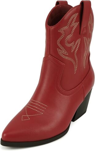 Soda “BLAZING" ~ Women Western Bootie Pointe Toe with Low Heel (Wide Fit Available) in Saudi Arabia