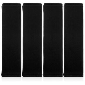 4 Pcs Car Seat Strap Pads, Black Belt Cover Soft Shoulder Strap Cushion Pads Pregnancy Adults Protect Neck Removable Adjustable Universal Automotive