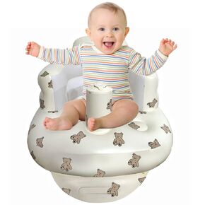 Inflatable Baby seat, Baby Seats for Infants for Sitting up, Comfortable Baby Seats for Sitting up 3 Months and up, sit up Chair for Baby, Inflatable Baby Chair with Built in Air Pump - Rabbit