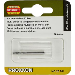 Proxxon 28761 Tungsten carbide milling cutter, 15/128", Silver|Silver metallic