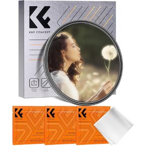 K&F Concept 58mm Black Diffusion Mist 1/4 & Variable ND2-32 in-1 Filter Cinematic Effect Neutral Density Filter for Camera Lens with 18 Multi-Layer Coatings (K- Series)