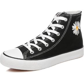 Womens Canvas Sneakers High Top Lace ups Casual Walking Shoes