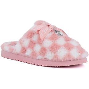 Juicy Couture Women's Fuzzy Closed-Toe, Fluffy Winter House Shoes, Comfortable Slip-On Faux Fur Slippers in Saudi Arabia