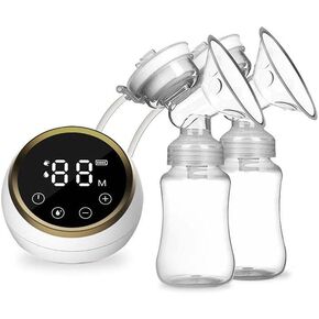 Double Electric Breast Pump, LCD Screen, 3 Modes 9 Levels, Rechargable, Low Noise, Portable