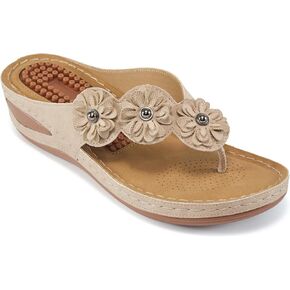 FUDYNMALC Sandals for Women Wedge Shoes: Summer Womens Platform Flip Flops Comfortable Casual Dressy Wedges Sandal
