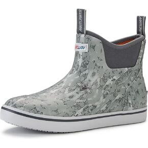 SUREWAY Women's Ankle Fishing Deck Boots for Women,Short Waterproof Neoprene Rubber Rain Boots,Lightweight Garden Work Shoes for Women,Upgraded Slip Resistant,Durable Comfortable,Harbo Mist-v4 9