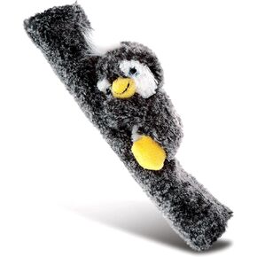 DolliBu Black Penguin Plush Car Seatbelt Cover - Soft Fluffy Cushion Support for Safety Seat Belt Strap Cover, Decorative Wild Life Stuffed Animal Padded Toy Cute Vehicle Accessory for Kids & Adults