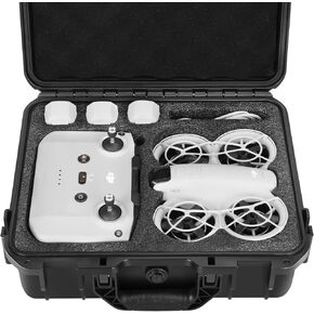 Case for Dji Neo Drone Combo - Waterproof Small Hard Case for DJI Neo Accessories, Carrying Case for DJI Neo Fly More Combo/RC-N3/RC-N2/Remote Controller/Charging Hub, Supports 9 batteries(Only Case)