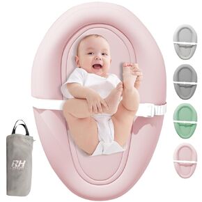 Portable Changing Pad, Waterproof Wipe Clean TPU Material Diaper Changing Mat, Inflatable Easy to Carry Travel Changing Pad for Baby - Pink