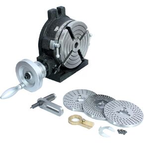 HV6 /150 mm /6" Inches-4 Slots Rotary Table & Steel Dividing Plates Set with Free Manual-Milling Indexing Kit
