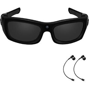 Camera Sunglasses Video Glasses Camera Bluetooth Glasses Camera UV Protection Polarized Lens Sport Action Glasses for Travel, Outdoor, Cycling, Driving, No Sound