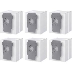 WKZO 6-Pack Dirt Disposal Bags Working with iRobot Roomba Replacement Parts, all Roomba Clean Base Models i1+,i3+, i4+, i5+, i7+, i8+, j5+, j7+, Combo j7+, j8+, j9+, Combo j9+ Vacuum Bags