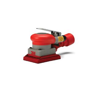 3M Central Vacuum Orbital Sander - Pneumatic Palm Sander - Air Powered - For Wood, Composites, Metal - 3" x 4", 1/8" Orbit - 20430