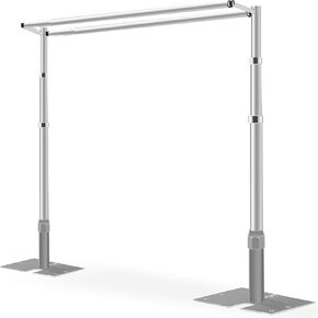 Jiang&Rong 10x10Ft Double Crossbar Backdrop Stand, Heavy Duty Adjustable Stand Pipe and Drape Stand Kit, Background Stand, Photographic Studio Photo Background, Metal Frame for Backdrop