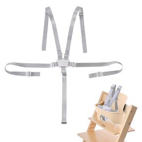 Harness Compatible with Stokke Tripp Trapp,Strap Replacement Compatible with Stokke Tripp Trapp with Child Proof Buckle,Grey