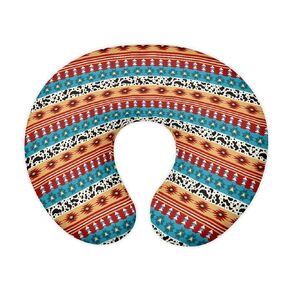 Aztec Stripe Nursing Pillow Cover for Infant Boy Girl, Cow Print Neutral Breastfeeding Pillow Cover, Stretch Soft Nursery Bottle Breast Feeding Pillowcase