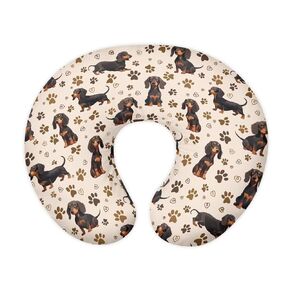 Animal Paw Pattern Nursing Pillow Cover for Newborn Boys Girls, Cute Dachshund Print Baby Breastfeeding Slip Cover Infant Nursery Bottle Breast Feeding Pillowcases