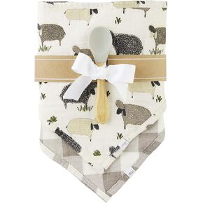 Mud Pie baby-boys Bib & Spoon Set
