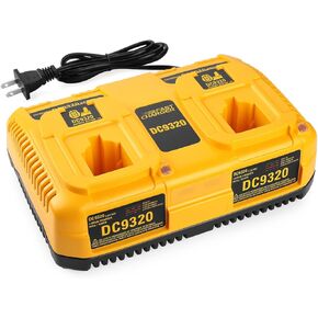 Energup Dual DC9320 Fast Charger for Dewalt 18V Battery DW9116 Compatible with 7.2V-18V XRP NiCD/NiMH DC9098 DC9096 DC9091 DE9057 DW9072, for Dewalt Battery Charger (Not for Lithium)