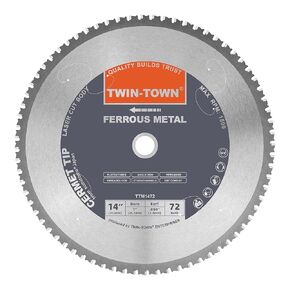 14-Inch 66 Teeth Dry Cut Mlid Steel and Ferrous Metal Cermet Saw Blade with 1-Inch Arbor