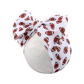Baby Girls Football Headbands with Bow,Hairband Bowknot Newborn Football Bow Headwarp,Sports Wide Hair Accessories Gift for Football Newborn Infant Toddlers Kids