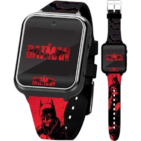 Accutime Batman Black Kids Educational Learning Touchscreen Smart Watch Toy for Girls, Boys, Toddlers - Selfie Cam, Learning Games, Alarm, Calculator, Pedometer & More (Model: BAT4973AZ)