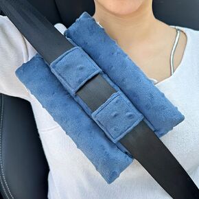 Port Pillows for Chemo Patients Seatbelt Chemo Port Pillow Chest Protector Pacemaker Seat Belt Cover Pad Cushion Chemotherapy Recovery Gifts Minky Dot Denim Blue