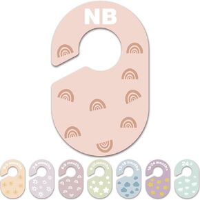 Baby Closet Dividers, 1 Set of 8 - Durable Plastic Baby Clothes Organizer for Nursery Closet, Double-Sided Dividers for Newborn to Toddler, Clothes Organizer by Size & Age