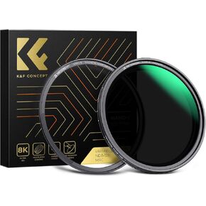 K&F Concept 82mm Magnetic Variable ND Lens Filter ND8-ND128 (3-7 Stops) + Magnetic Filter Basic Ring Kit, Adjustable Neutral Density Filter with 28 Multi-Layer Coatings Waterproof (Nano-X Series)