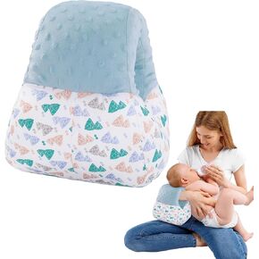 MABOZOO Breast Feeding Pillows for Babies, Baby Feeding Pillow Washable Cotton Nursing Arm Pillow for Breastfeeding Bottle Feeding (Pink Elephant)