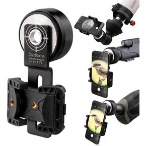 Smartphone Photo Adapter for Scopes – Capture Stunning Photos & Videos with Telescopes, Monoculars, Binoculars, and Spotting Scopes – Sleek Silver Design, Durable Aluminum Build