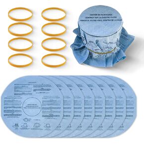 Shop Vac Filters VF2002 – 8-Pack Reusable Wet Dry Vac Disc Filters with 8pcs Retaining Bands for 5 Gallon and Larger Shop Vac Wet/Dry Vacuum Cleaners